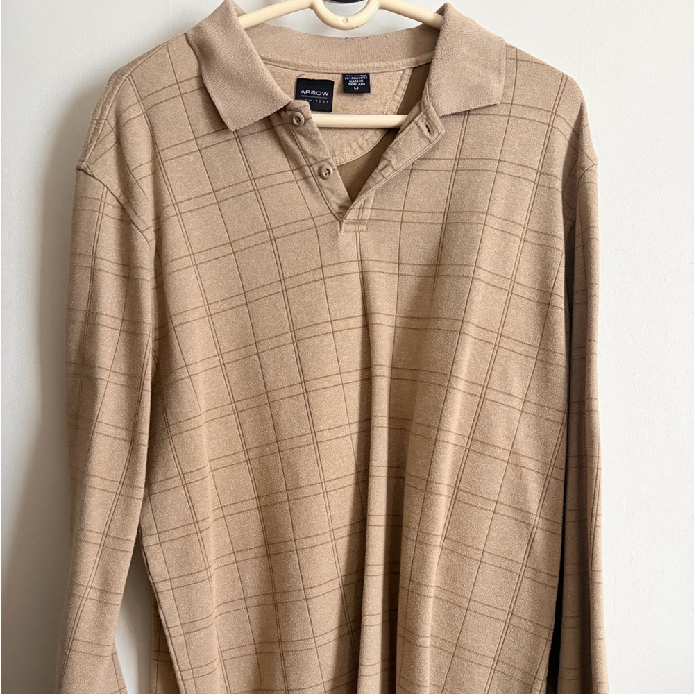 Arrow Tan Polo Sweater
